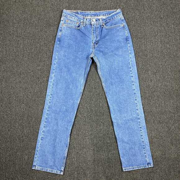 Levis 514 Jeans Mens Blue Denim Straight Medium Wash Regular Casual Size 32x32 - Picture 1 of 5
